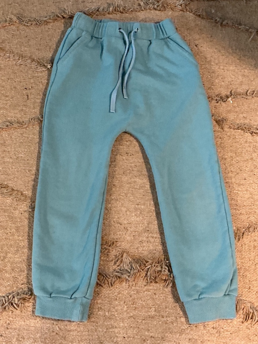 Blue Unisex Drop Crotch Pant